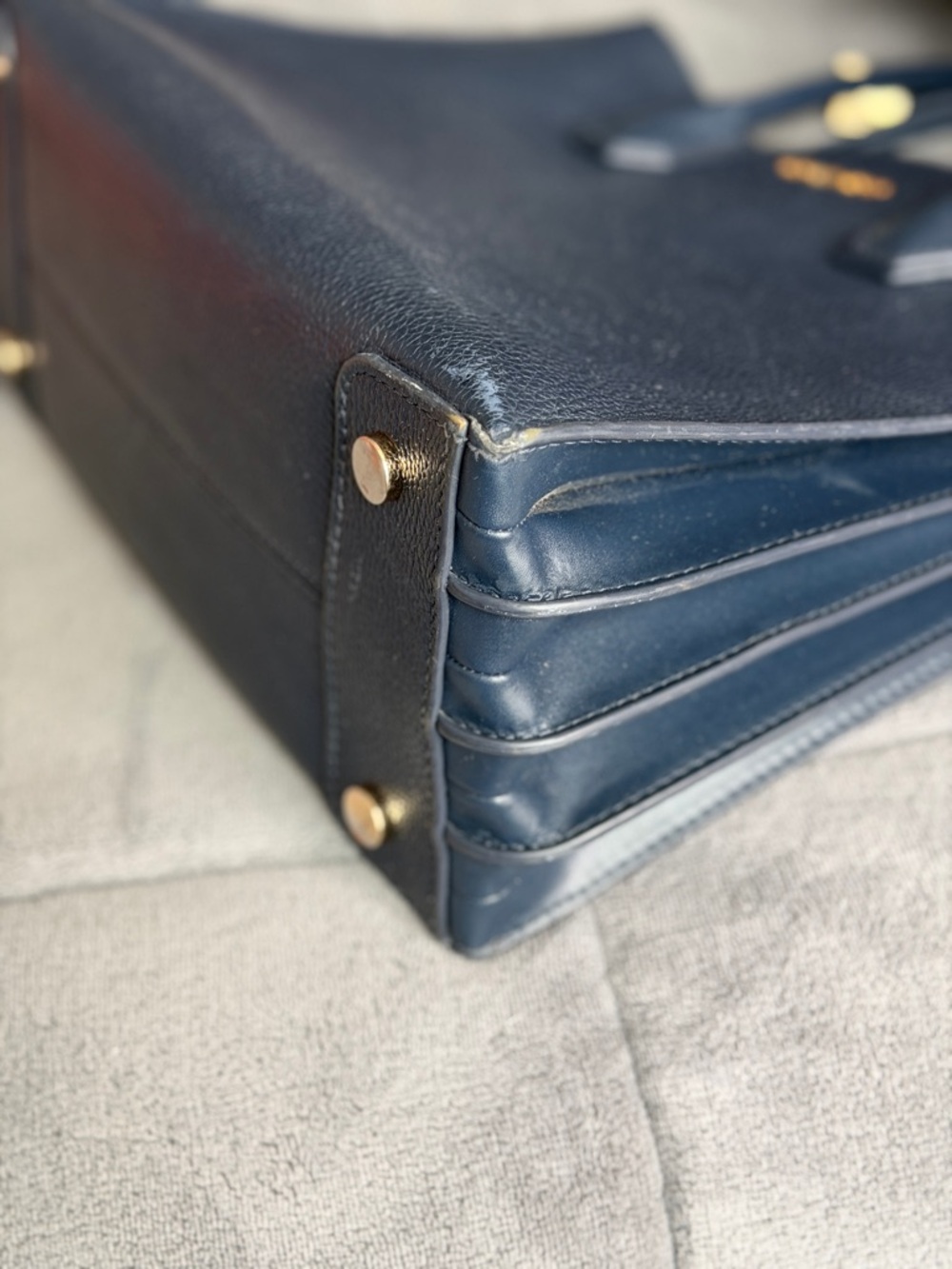 Michael Kors Mercer Pebbled Leather Tote - Admiral Blue - Picture 6 of 8